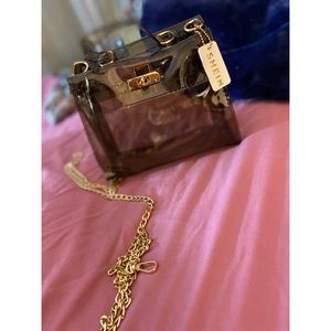 Twist Lock Clear Handbag